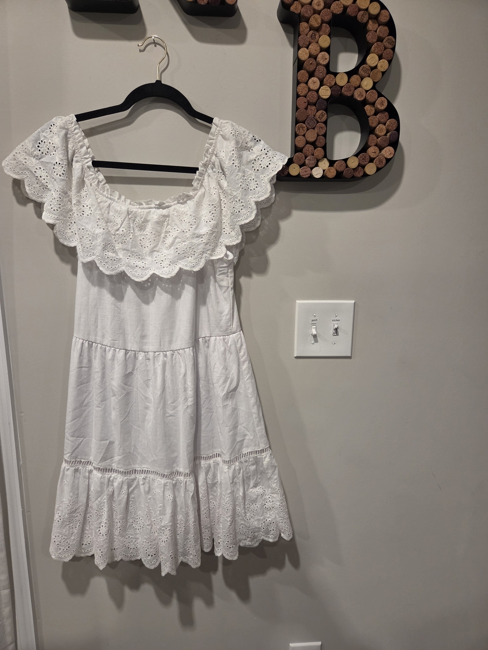 FRANCESCA'S White Off Shoulder Dress